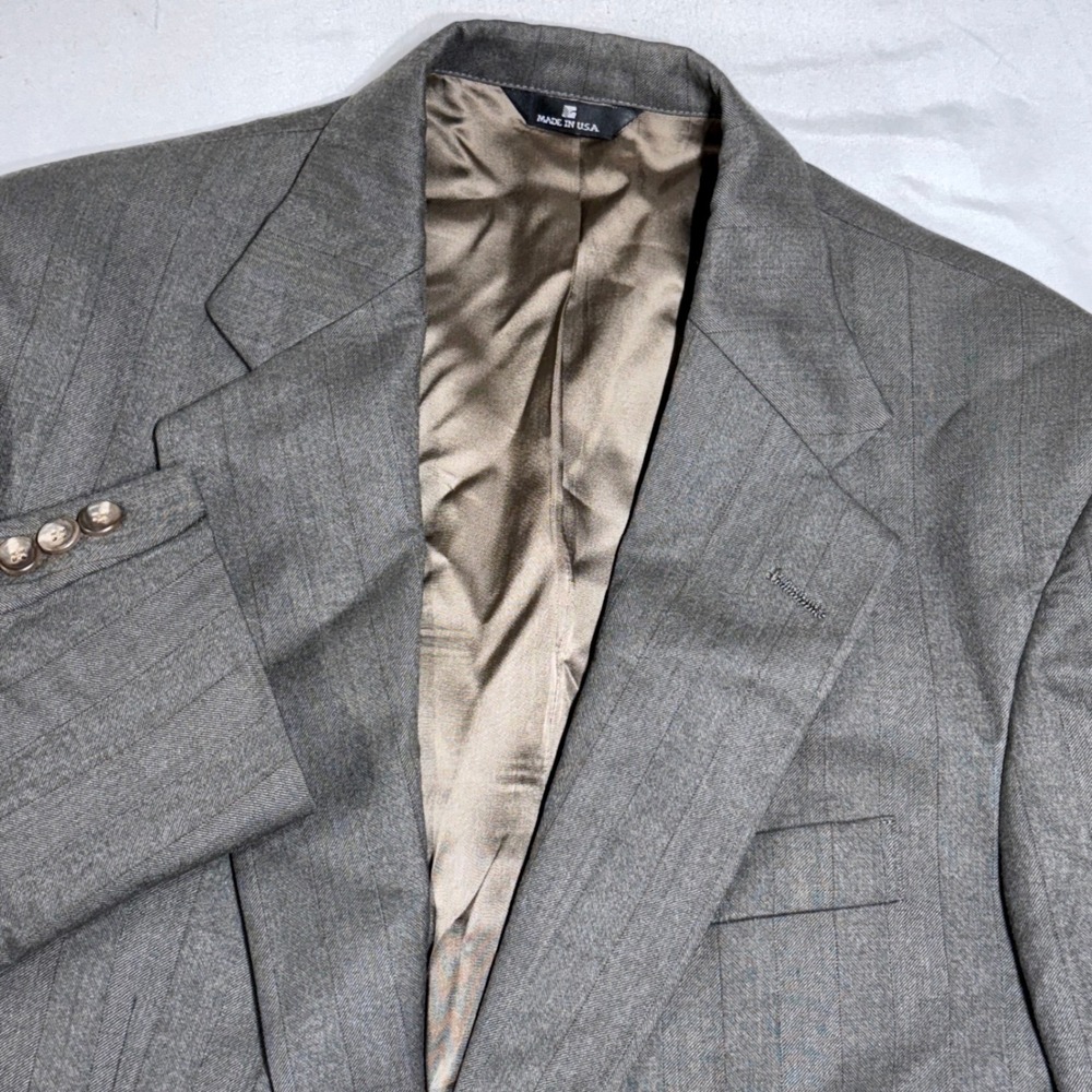 Vintage Polo University Club Ralph Lauren Blazer Mens 42 Gray Wool Sport Coat 90